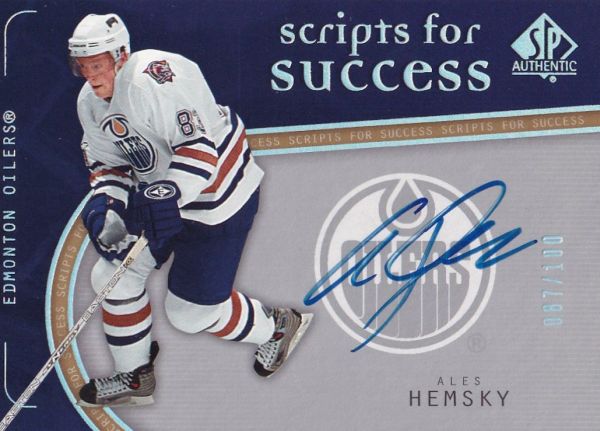 AUTO karta ALEŠ HEMSKÝ 05-06 SP Authentic Scripts for Success /100